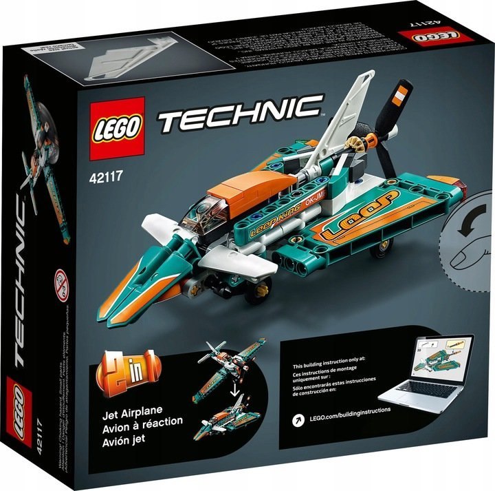 BAUSTEINE LEGO 42117 TECHNIC RENNEN FLUGZEUG 42117 LEGO